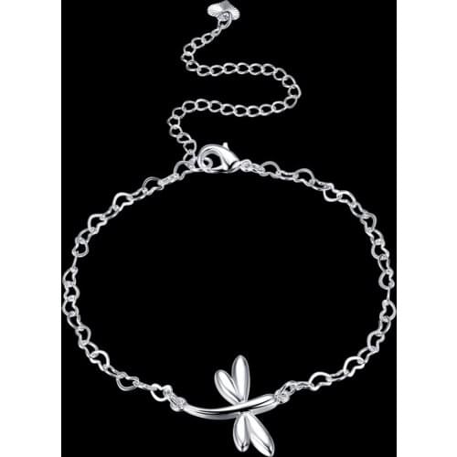 Fashion Jewelry silver plated Dragonfly Anklets Fashion Womens Anklet Bracelet & Foot Chains Animal Bijoux Good quality