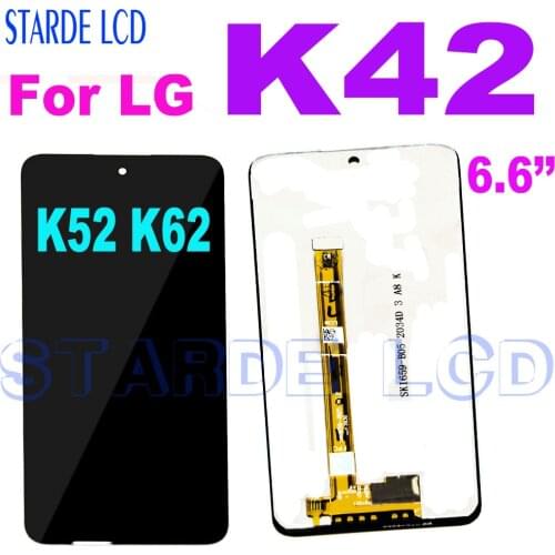 6.6" AAA+ For LG K42 K52 K62 LCD Display Touch Screen Digitizer Panel Assembly With Frame Replacement Parts + Tools