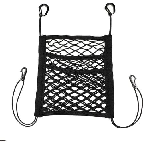 3-Layer Car Mesh Organizer Seat Back Net Bag Barrier for Bags Pets Kids Cargo Tissue Purse Holder Driver Storage netting Pouch
