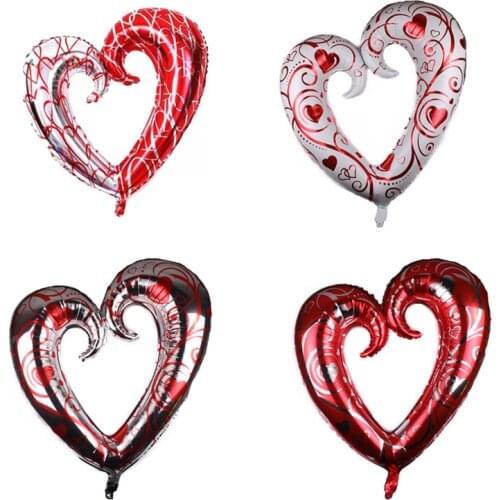 40 inch aluminum foil hook heart helium balloon wedding arrangement decoration Valentines day birthday party heart balloon deco