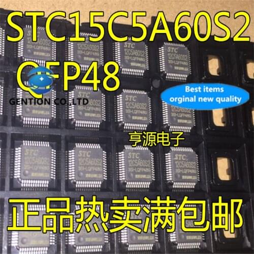 5Pcs STC12C5A60S2 STC12C5A60S2-35I-LQFP48G QFP48 in stock 100% new and original