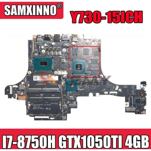 Akemy DLPY5 / DLPY7 LA-G131P For Lenovo Y730-15ICH Notebook Motherboard CPU I7 8750H GPU GTX1050TI 4GB 100% Test Work