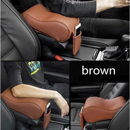 Car center console leather armrest pad for Skoda Octavia Fabia Rapid Superb Yeti Roomster