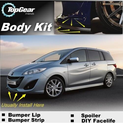 For Mazda 5 M5 For Mazda5 Premacy Bumper Lip / Front Spoiler Deflector For TOPGear Friends Car Tuning / Body Kit / Strip Skirt