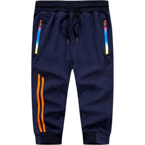 2021 Summer Men Jogger Casual Slim Harem Shorts Soft 3/4 Trousers Fashion New Brand Men Sweatpants Summer Comfy Male Shorts 5XL