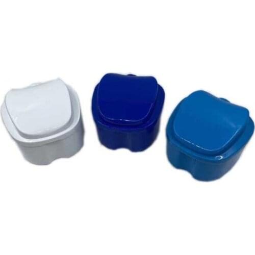 2Pcs Denture Bath Case False Teeth Storage Box Cup with Strainer Basket Artificial Tooth Retainer Holder Organizer