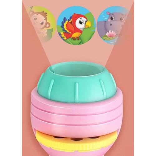 Childrens Projection Flashlight Projector 80 Kinds Of Animal Patters Slide Projector Early Childhood Education Luminous Toy