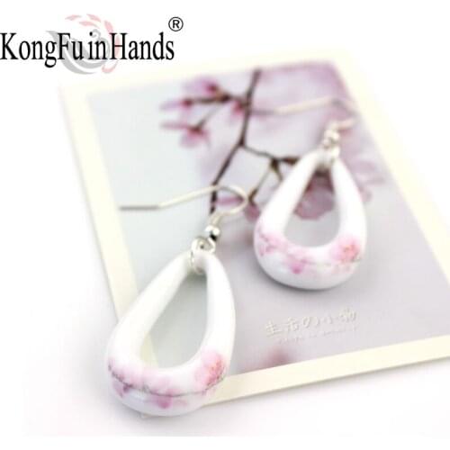 Hot Sale Earrings Top Quality ceramic JewelrySherry Blossom dorp earring Fashion Shiny free shipping wholesale Christmas gift