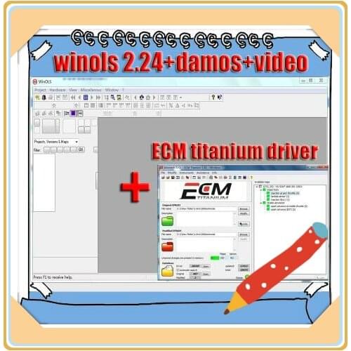2020 Hot Selling Winols 2.24 + Unlock Patch + Damos Files + Videos + User Manual + Ecm Titanium 26000 Drivers Download Link