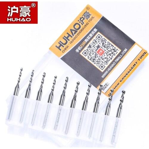 HUHAO 10PCS/lot Shank 3.175m Carbide PCB Mini Drill Bit 1.5mm - 2.4m CNC Tungsten Steel for Print Circuit Board Drill Bit Set