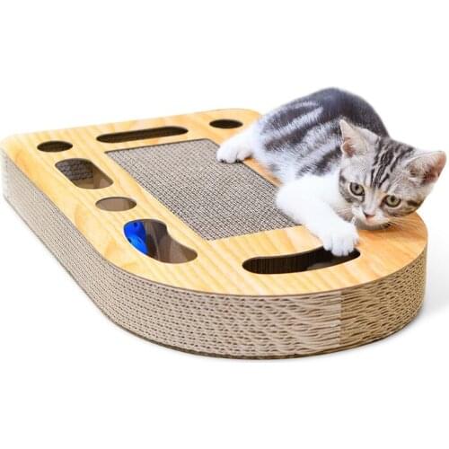 Pet cat toy cat scratch board, corrugated paper ball cat catching board cat, claw claw cat toy supplies, send catnip