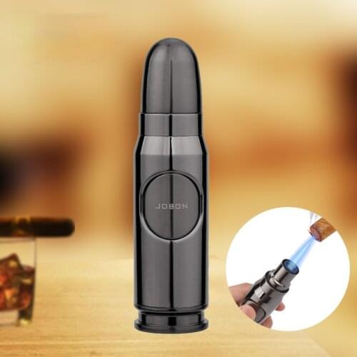 JOBON Bullet Shape Gas Lighter Jet Multifunctional Butane Gas Torch Lighter Metal Spray Gun Cigar Cigarette Gadget Mens Gift