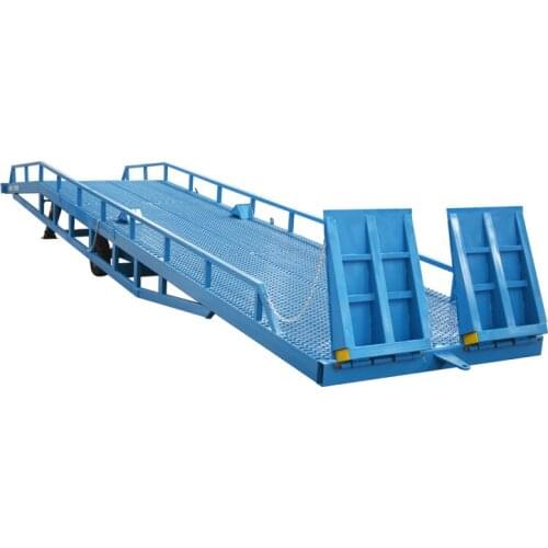 China Qiyun 8T 10T 12T 15T mobile loading dock hydraulic dock leveler loading truck ramps with CE ISO