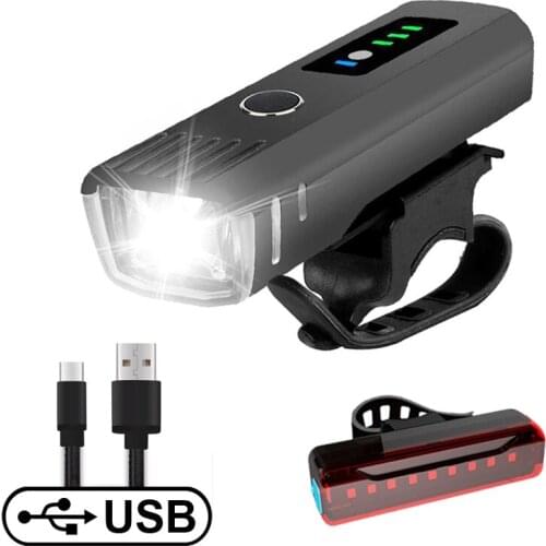 Smart Induction Bicycle Front Light Set USB Rechargeable Rear Light LED Headlight Bike Lamp Cycling FlashLight For Bike