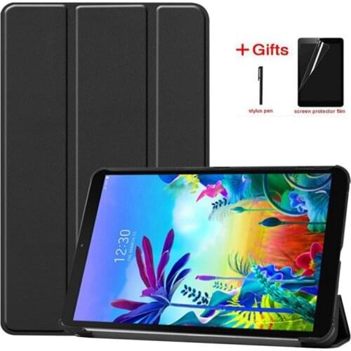 Magnetic Folding PU Leather Case for LG G PAD 5 10.1 2019 Smart Funda Cover for LG G PAD 10.1 2019 tablet case+Film+ Pen