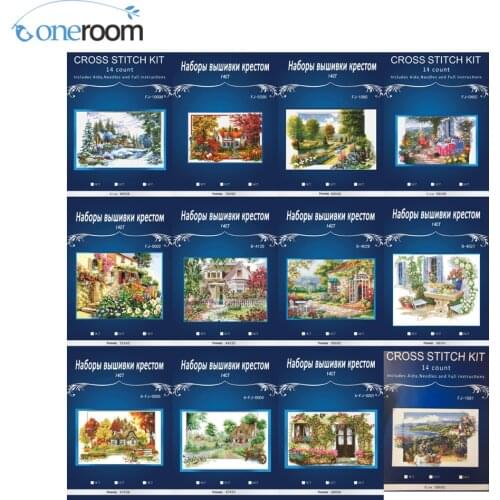 Four seasons Similar DMC threads DIY Handmade Counted Cross Stitch Needlework Set Embroidery Kit Home Decoration 14CT