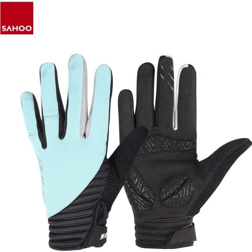 Sahoo 421322 Touchscreen Non-slip Full Finger Cycling Bike Bicycle Gloves Mittens For Gym Fitness Running Hiking Camping Racing