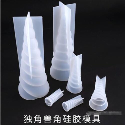 New Transparent Silicone Mould Dried Flower Resin Decorative Craft DIY unicorn horn Mold epoxy resin molds for jewelry