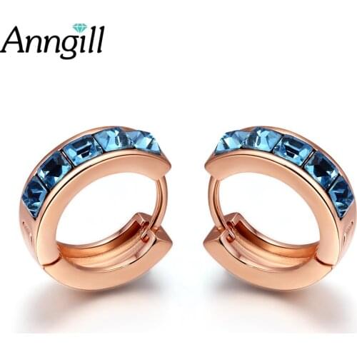 New Arrival Crystal From Swarovski Luxurious Hoop Earring Ladies Fashion Shining Crystal Earrings For Women Wedding Accessories