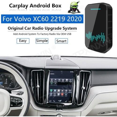Radio Upgrade Carplay Android Auto Audio For Volvo XC60 2019-2020 Apple Wireless AI Box Car Multimedia Player GPS Navi