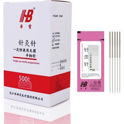 500 Pcs disposable sterile acupuncture needles single use with tube acupunctue Beauty needle Remove freckle