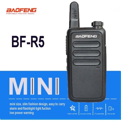 2019 New Mini Walkie Talkie Baofeng BF-R5USB Fast Charge two way radio UHF 400-470MHz Ham CB Portable RadioBFR5 Woki Toki