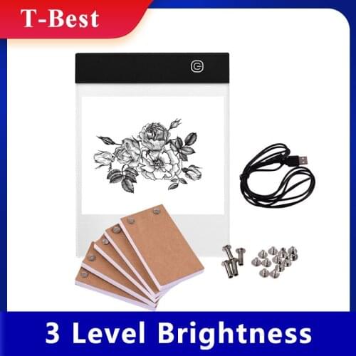 Portable Flip Book Kit Light Pad Tablet LED Light Box 3 Level Brightness Control 300 Sheets Flipbook Paper with Binding Screws