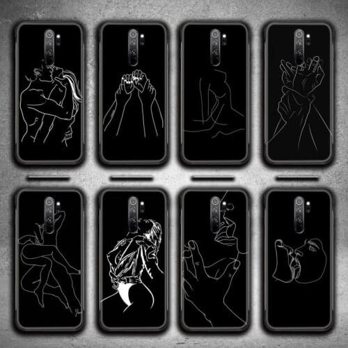 Minimalist style Series Twerk It Sexy Line Phone Case for Redmi Note 9 8 8T 8A 7 6 6A Go Pro Max Redmi 9 K20 K30 Pro