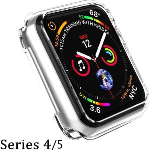 Ultra-thin Transparent Silicone TPU Protector Case Cover Skin Shell For Apple Watch Series 4 5 40mm 44mm Watchband Accessories