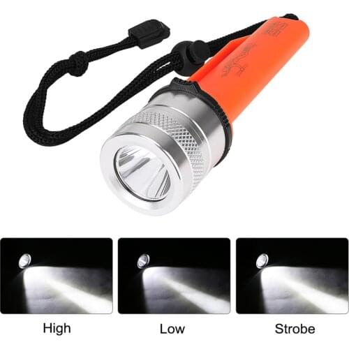 Led T6 Three-mode Flashlight Daylight Diving Waterproof Outdoor Glare Diving Light (without Battery) Underwater Lantern #G2