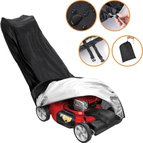 Waterproof Lawn Mower Cover Outdoor Anti-UV Dustproof Protect Garden Furniture Tvird Walk Behind All-Weather All Season