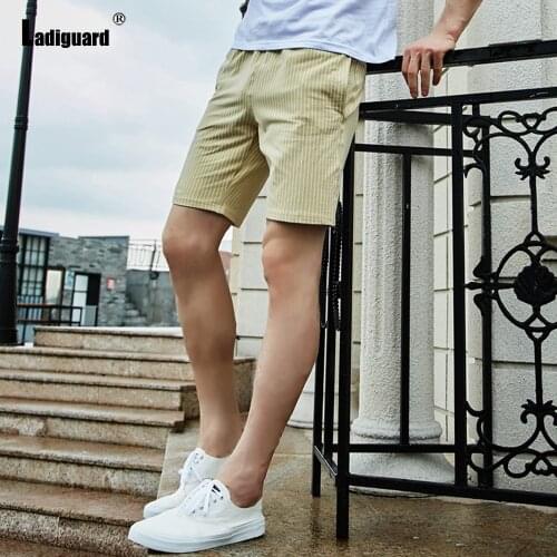 Ladiguard Plus Size Men Leisure Shorts 2021 Summer Khaki Blue Drawstring Shorts Male Casual Beach Short Pants Sexy Mens Clothing