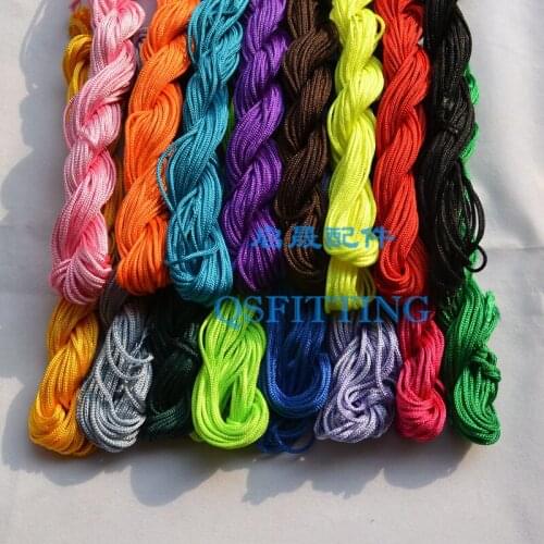 16 Colors 1Roll 22m Nylon Cord Thread Chinese Knot Macrame Rattail Bracelet Braided String DIY Tassels