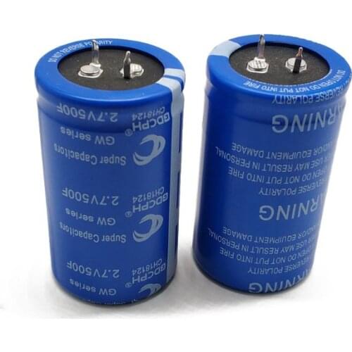 2.7V 500F Super Capacitor Volume 60x35mm Vehicle Rectifier Ultracapacitor Electrical Components