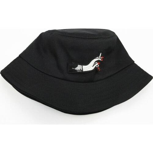 2021 Gesture Embroidery Cotton Bucket Hat Fisherman Hat Outdoor Travel Hat Sun Cap Hats for Men and Women 298