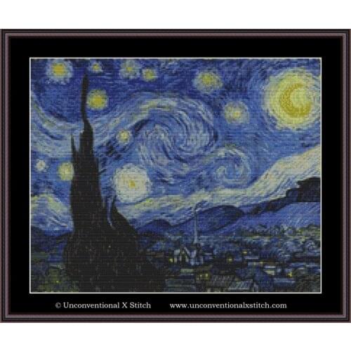 2021 Drop Shipping Embroidery Vincent Van Gogh Cross Stitch Kit from Photo with 100% Cotton Floss & Free Shipping for Wall Decor