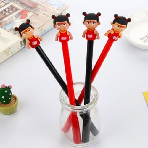 24pcs Creative Stationery Learning Stationery Signature Pen Cartoon Hero Child Neutral Pen Black Water Pen