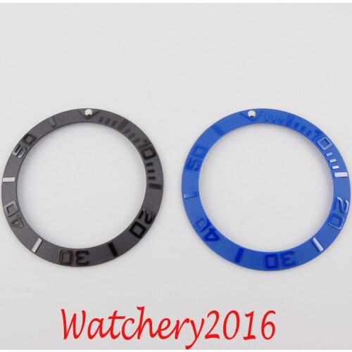 39.9mm brushed black Blue ceramic bezel insert fit 43mm watch case Automatic watch mens watch made by BLIGER factory BB13