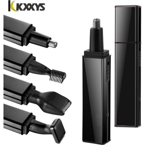 4 In 1 Electric Nose Trimmer USB Rechargeable Shaver Razor Men Face Hair Removal Beard Ear Sideburns Eyebrow Shaper Clipper