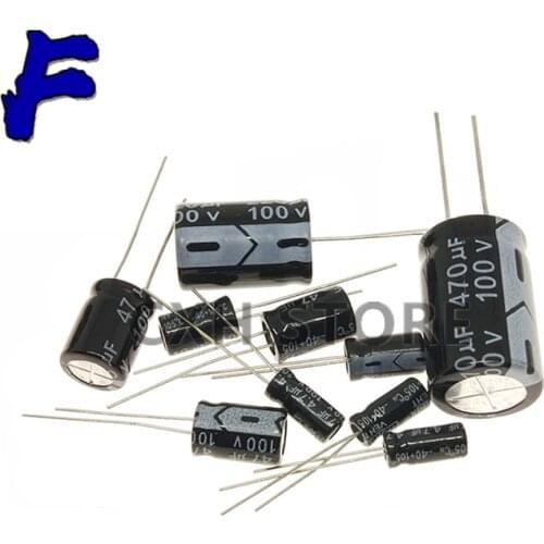 Aluminum Electrolytic Capacitor 6.3V 10V 16V 25V 35V 50V 63V 100V 400V 450V 10 47UF 100UF 220UF 330UF 470UF 680UF 1000UF 1500UF