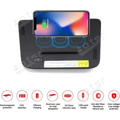 QI Car Wireless Charger For KIA Sportage R 2017-2018 Intelligent Infrared Fast Charging Phone Charger for iPhone Samsung Huawei