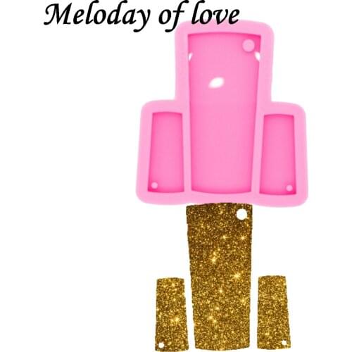 Shiny Glossy Tumbler Earrings and Necklace Silicone Mold Epoxy DIY Gem Resin Molds Jewelry Making Custom Mould DY0457