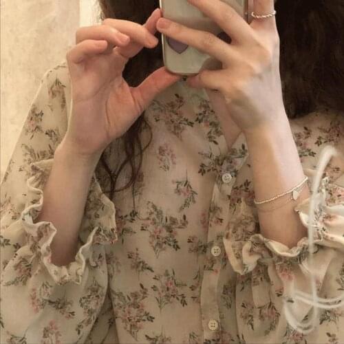 Blouse Women Shirt Womens Summer V-neck Flared Sleeves Top Blusas Mujer De Moda