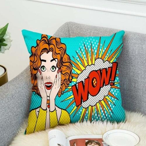 Double printed Woman Cushion Cover Pillowcase Sofa Pillow Case Nordic Home Decorative Sofa Throw Pillows 45x45cm