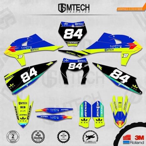 DSMTECH Customized Team Graphics Backgrounds Decals 3M Custom Stickers For 2019-2020 SXF 2020-2021EXC 006