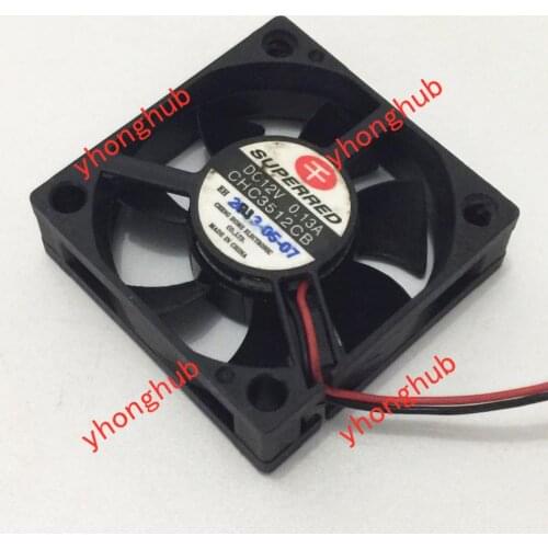Superred CHC3512CB DC 12V 0.13A 35x35x10mm 2-Wire Server Square Fan