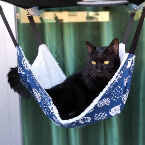 Warm Cat Hammock Pet Hammock Cotton Mouse Ferrets Guinea Pig Cat Hanging Bed for Cats Rodents Hammock for Hamster Pets Supplies