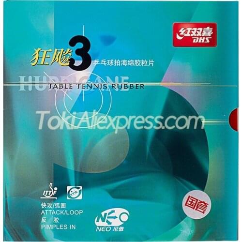 DHS Hurricane 3 National NEO Table Tennis Rubber Orange Sponge for Pro Original DHS National Hurricane 3 NEO Ping Pong Sponge