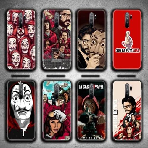 HOTCASHOP Spain TV Money Heist House Paper Phone Case for Redmi 9A 8A 7 6 6A Note 9 8 8T Pro Max Redmi 9 K20 K30 Pro