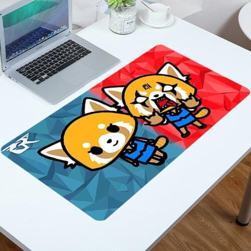 Anime Aggretsuko Mouse Pad Gamer Computer Large 900x400 XXL For Desk mat Keyboard E-sports gaming accessories mousepad 30x60